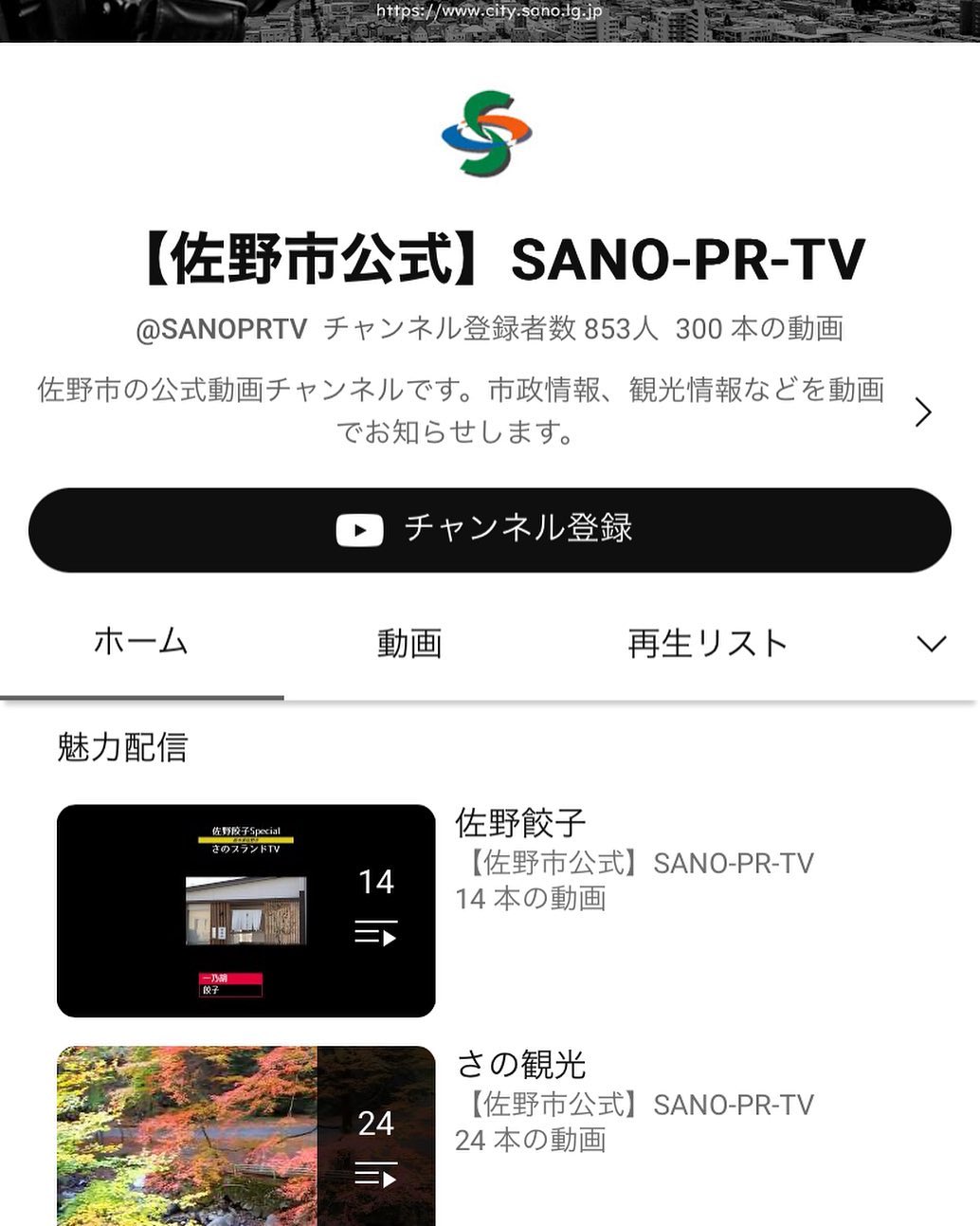さん

佐野市のYouTube、注目です！
テルさんコニワさんDOTAMAさん福士奈央さんダイヤモンドユカイさん

ラーメンももちろんだけど餃子もすこぶる美味い街!!